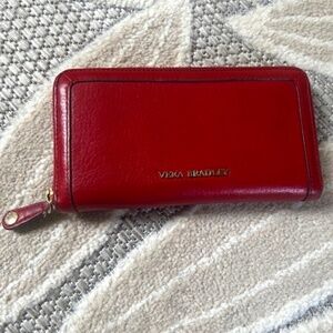 Vera Bradley Georgia Wallet TANGO RED Genuine Leather